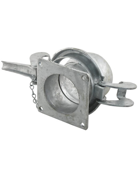 Acoplamiento con brida cuadrada - Corto - Macho 5'' (133mm) x (125mm) (galvanizado)