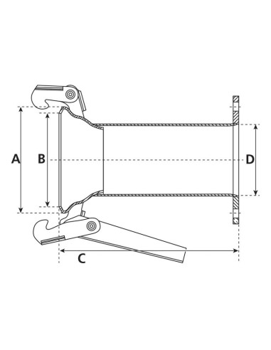 Acoplamiento con brida cuadrada - Hembra 4''...