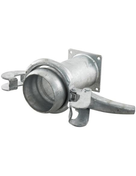 Acoplamiento con brida cuadrada - Largo - Macho 6'' (159mm) x 6'' (150mm) (galvanizado)