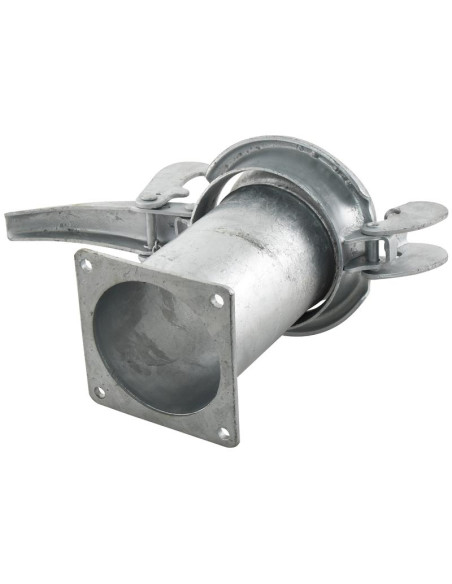 Acoplamiento con brida cuadrada - Largo - Macho 6'' (159mm) x 6'' (150mm) (galvanizado)