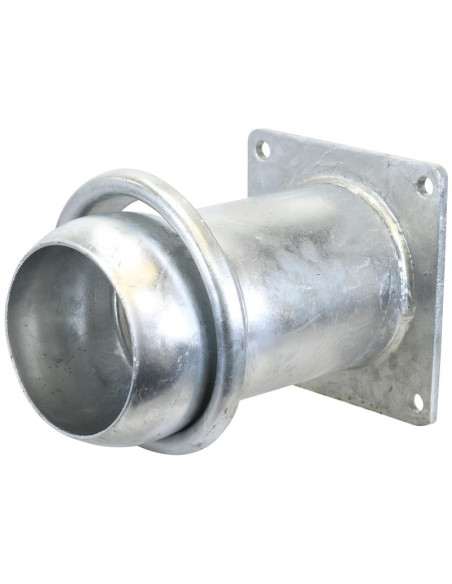 Acoplamiento con brida cuadrada - Macho 5'' (120mm) x (120mm) (galvanizado)