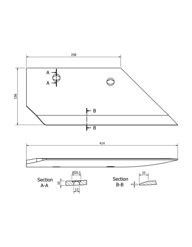 Aleta 12'' - Dcho. (Fiskars, Overum)
