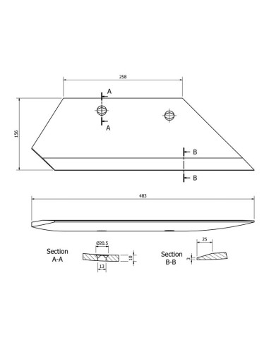 Aleta 14'' - Izdo. (Fiskars, Overum)