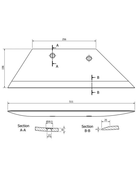 Aleta 16'' - Dcho. (Fiskars, Overum)