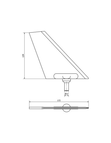 Aleta Dcha/Izda Recambio para Kverneland