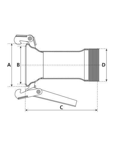 Acoplamiento con rosca - Hembra 4'' (100mm) x...