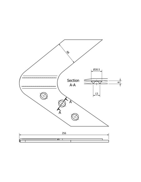 Aleta Izdo. Recambio para Fiskars, Overum