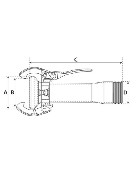Acoplamiento con rosca - Hembra 6'' (159mm) x 6'' (galvanizado)