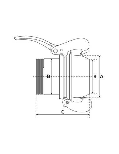 Acoplamiento con rosca - Macho 4'' (108mm) x...