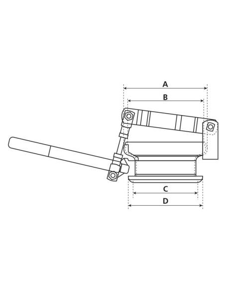 Acoplamiento enganche rápido con brida - Hembra 8'' (216mm) x (200mm) (galvanizado)