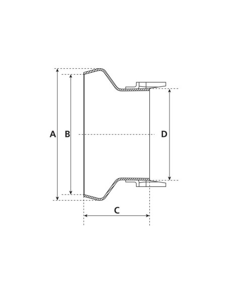 Acoplamiento para soldar - Hembra - 4'' (108mm) (no galvanizado)