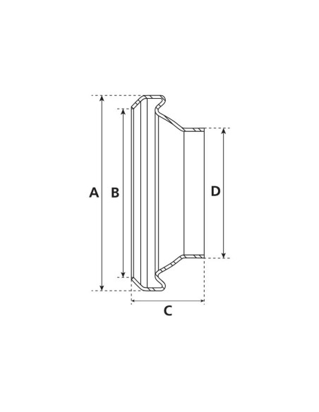Acoplamiento para soldar - Hembra - 4'' (108mm) (no galvanizado)