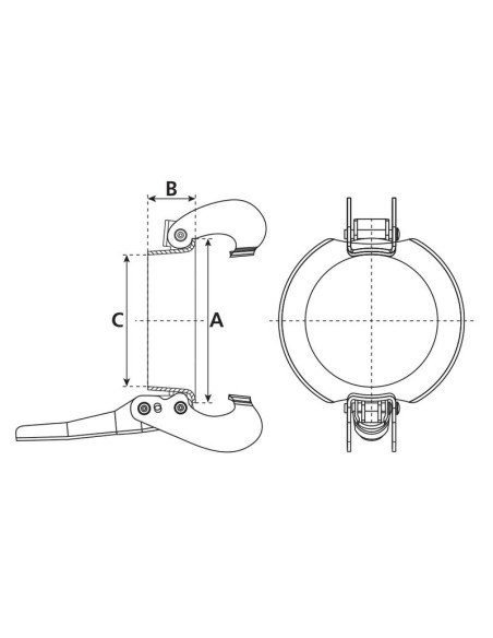 Anillo abrazadera - 4'' (108mm) (galvanizado)