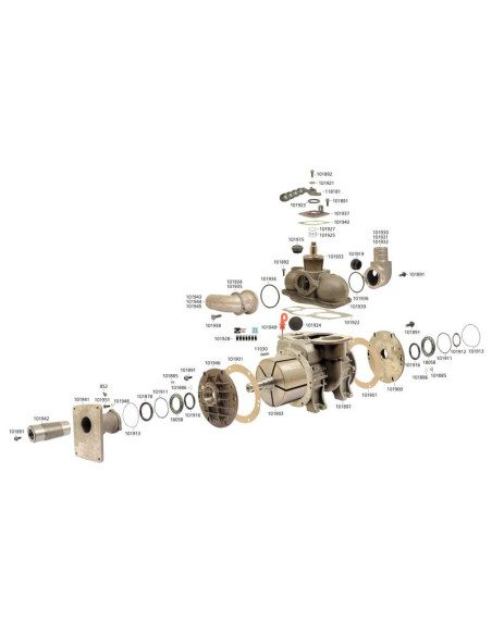 Bomba de vacío - MEC11000H - Accionada por motor hidráulico - 1000 RPM