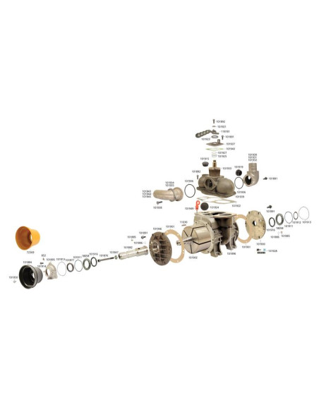 Bomba de vacío - MEC13500D - Del eje Cardan - 1000 RPM Corresponde a: 9013827041