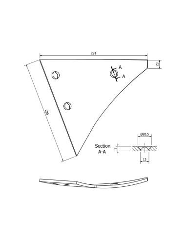 Cuchilla - Izdo. (Kuhn) Corresponde a: 619169