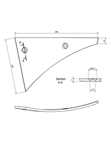Cuchilla - Izdo. (Kuhn) Corresponde a: 619201