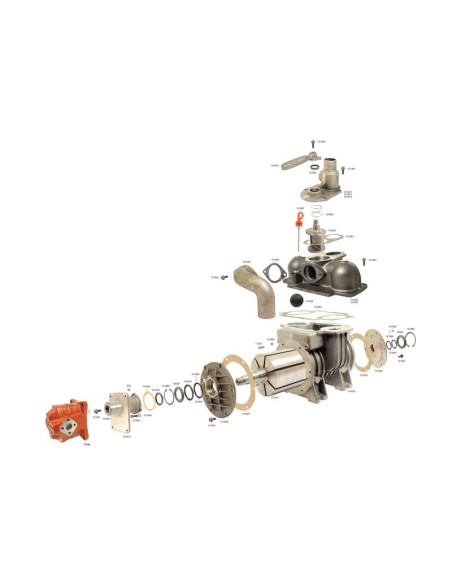 Bomba de vacío - MEC8000H - Accionada por motor hidráulico - 1000 RPM