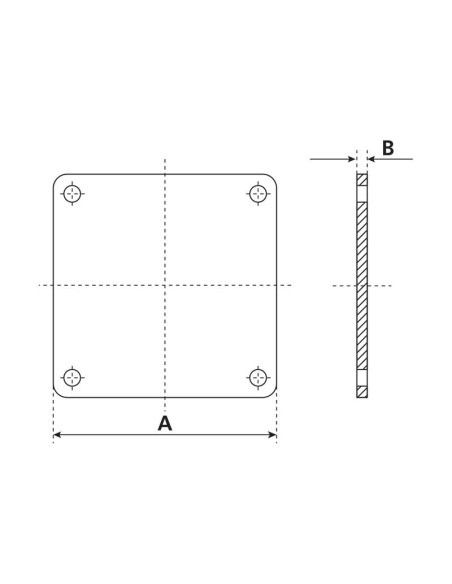 Brida cuadrada para soldar (no galvanizado)