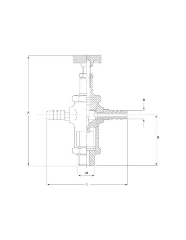 CONECTOR DOBLE PARA ENGRASE 1/4'' BSP