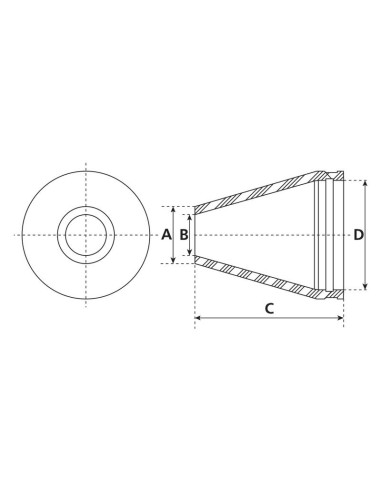 Cono de goma - 6'' (150mm)