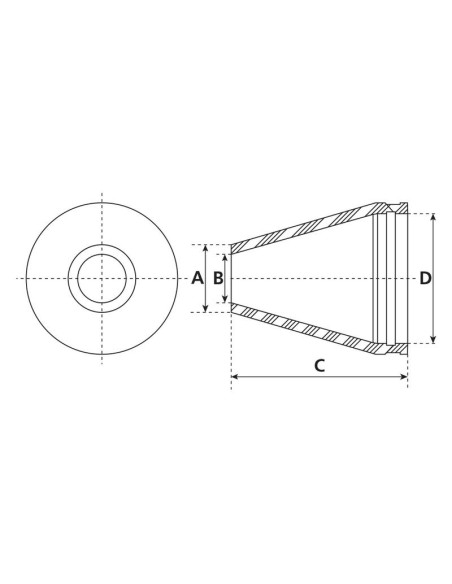 Cono de goma - 6'' (150mm)