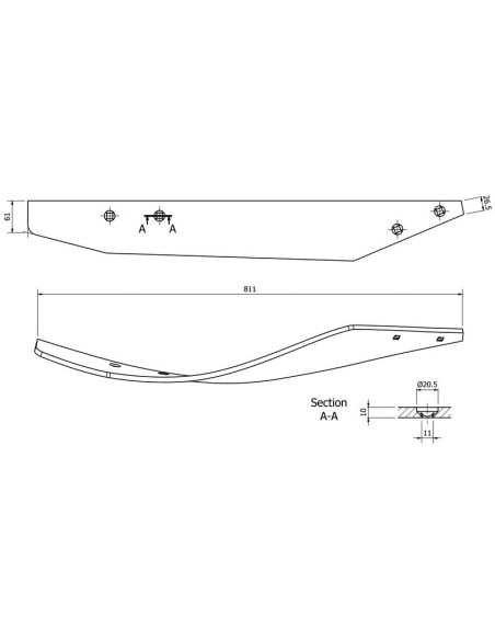 Placa Arado - Izdo. No. (Lemken)