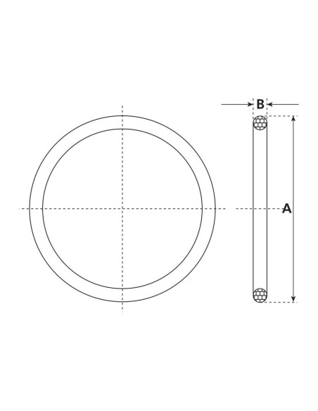 Junta de anillo 5'' (141mm) (Goma)