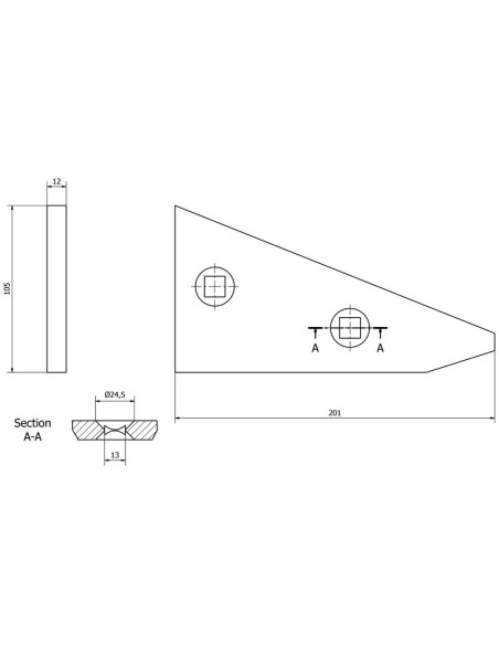 Placas Delanteras y Traseras - Dcha/Izda (Rabewerk) Corresponde a: 27510205 , YP-350W