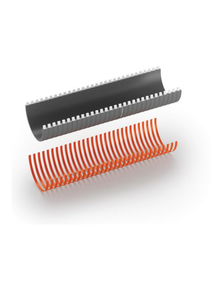 Manguera de PVC para purines - Espiral rectangular (Merlett Alabama), D.I. de la manguera: 152.4mm (6'')