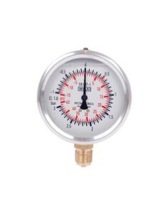 Medidor de presión de glicerina 1/2'' (-1/+3 bar)