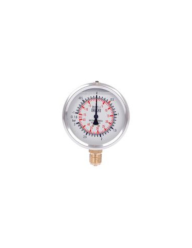 Medidor de presión de glicerina 1/2'' (-1/+3 bar)