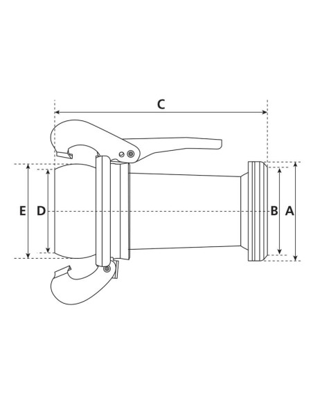 Reductor Macho-Hembra - 4 hasta 6'' (108-159mm) (galvanizado)