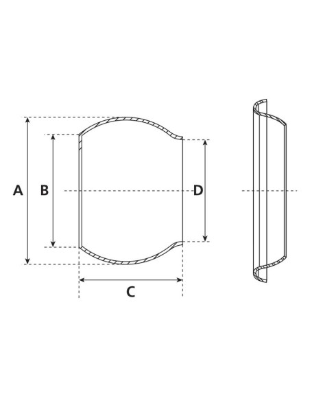 Rotula para soldar - Macho - 4'' (100mm) (galvanizado)