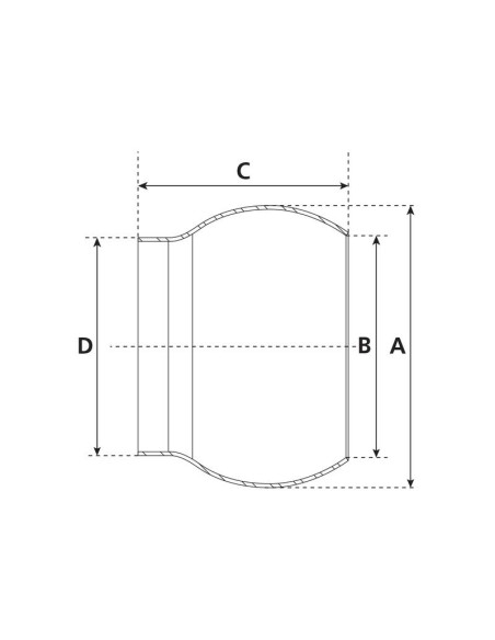 Rotula para soldar - Macho - 6'' (159mm) (no galvanizado)