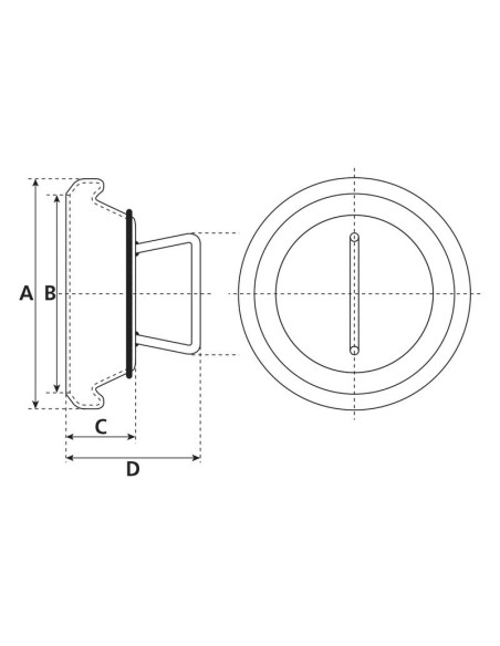 Tapón de vaciado - Hembra - 4'' (108mm) (galvanizado)