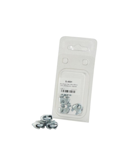 Sujetacables, Ø cable3mm (1/8'') 4 pzas. Blister