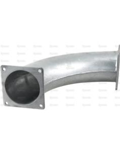 Tubo 90º con brida cuadrada 6'' (150mm) (galvanizado)