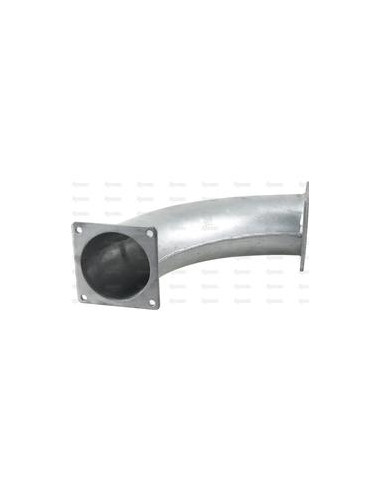 Tubo 90º con brida cuadrada 6'' (150mm) (galvanizado)