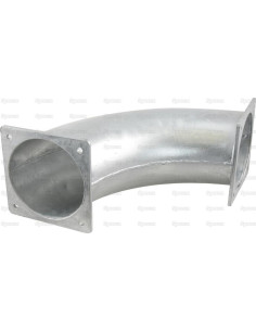 Tubo 90º con brida cuadrada 8'' (200mm) (galvanizado) 2