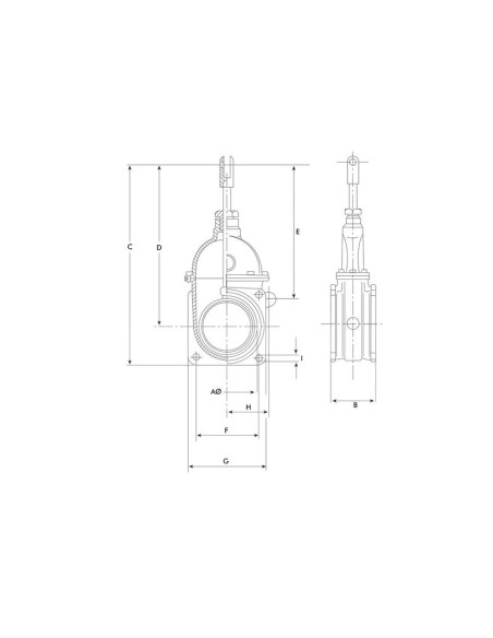 Válvula de paso - Brida/Rosca 6''