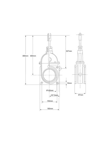 Válvula de paso - Brida/Rosca 6''