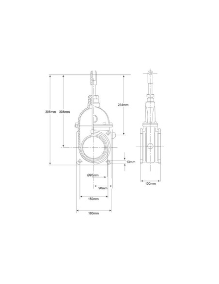 Válvula de paso - Doble brida - Reforzada 4''