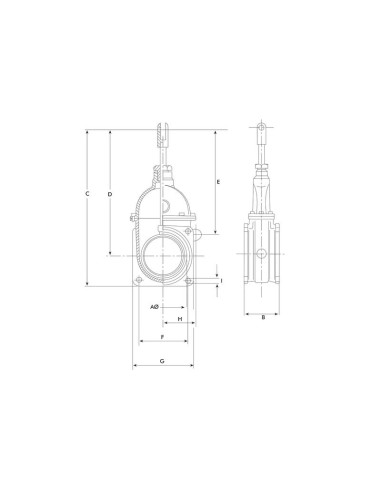 Válvula de paso - Doble brida - Reforzada 6''