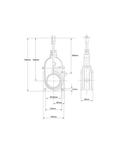 Válvula de paso - Doble brida 5''