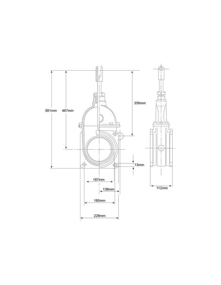 Válvula de paso - Doble brida 8''