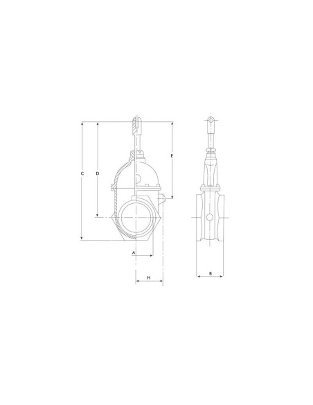 Válvula de paso - Doble rosca - Reforzada 6''