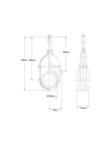 Válvula de paso - Doble rosca - Reforzada 6''