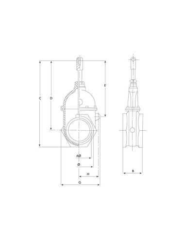 Válvula de paso - Doble rosca - Reforzada 6''