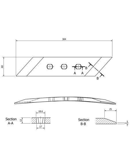 Punto de arado reversible Dcho., Grosor: 12mm, (Rabewerk) Corresponde a: 27510902 , MP350L